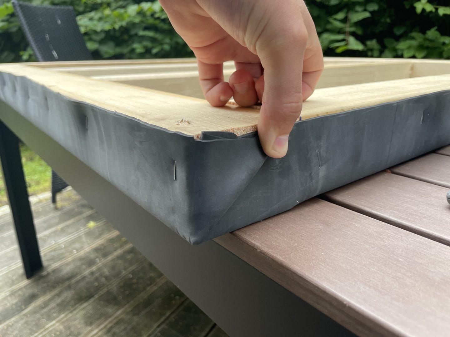 Gartenhaus Modell Ecke als Tasche